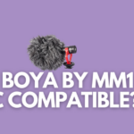 A banner image with the pictures of boya by mm1 mic, and the text reads, "is boya by mm1 pc compatible?"