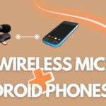 It's a banner containing the pictures of k8 wireless mic and the android phone, and the text says, "K8 Wireless Mic + Android Phones"
